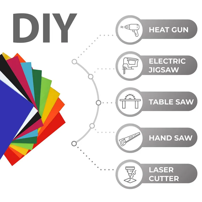 Wholesale custom size 12' x 12' 2 mm 3 mm plexiglass color acrylic plastic boards