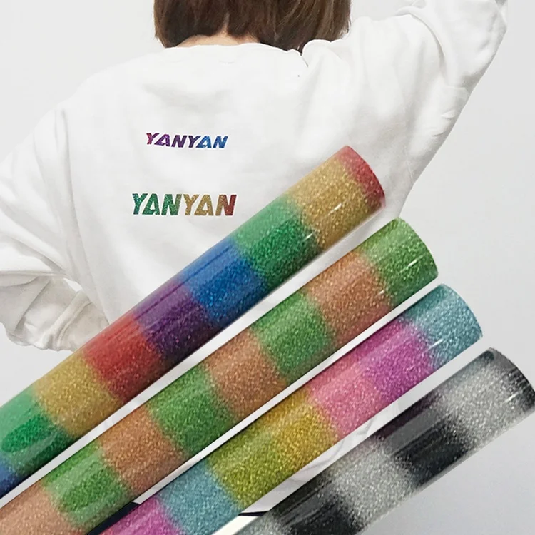 Wholesale High-quality Easyweed Iron On Vinyl Transfers Printable Rainbow Glitter Heat Transfer Vinyl