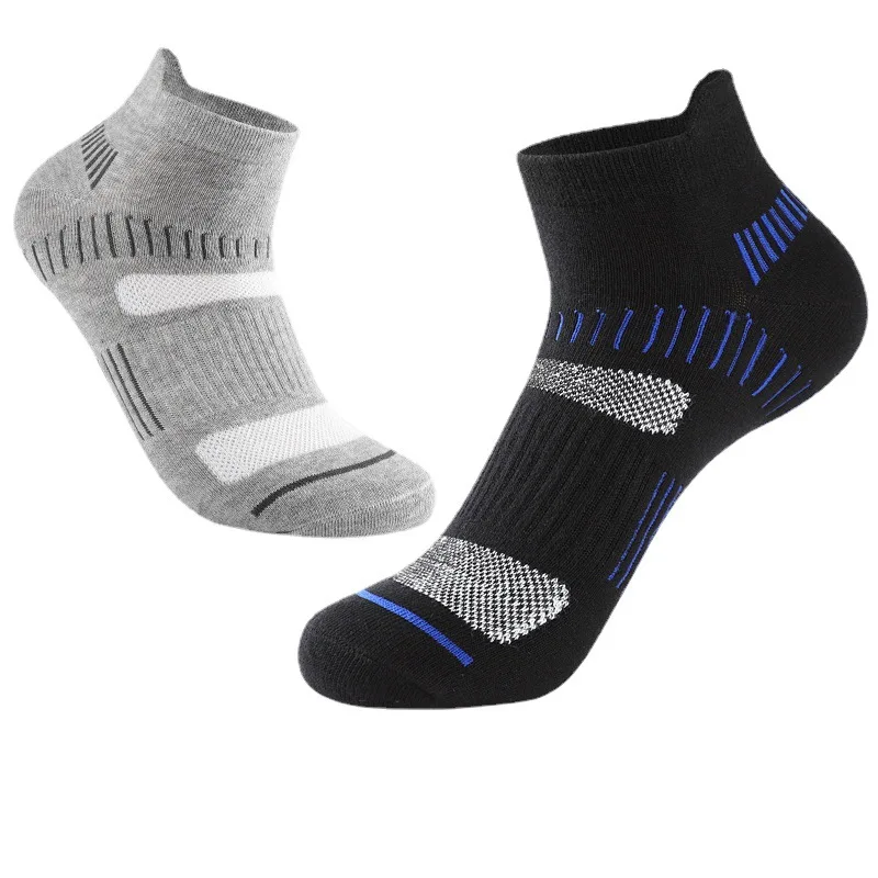 Mens Ankle Athletic Low Cut Socks Cotton Running Sports Sweat Absorbent Cushioned Four Seasons Short Tube Sock for Men