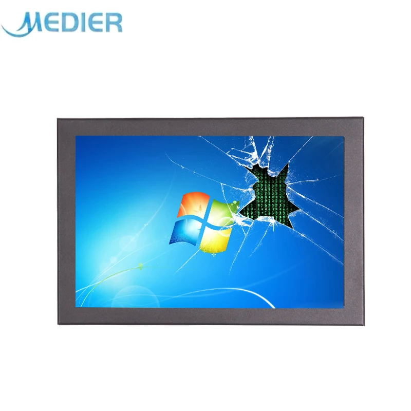 Medier Wholesale Low Price High Quality 15.6 Inch Metal Frame Capacitive Touch LCD Industrial 2k Monitor