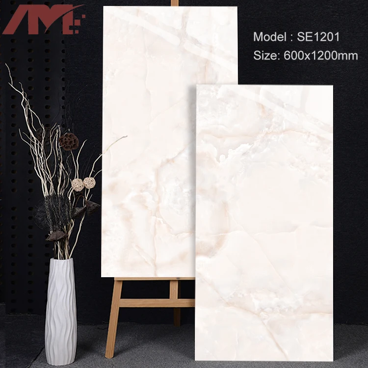 Artificial marble polished porcelain big tile floor sintered stone
