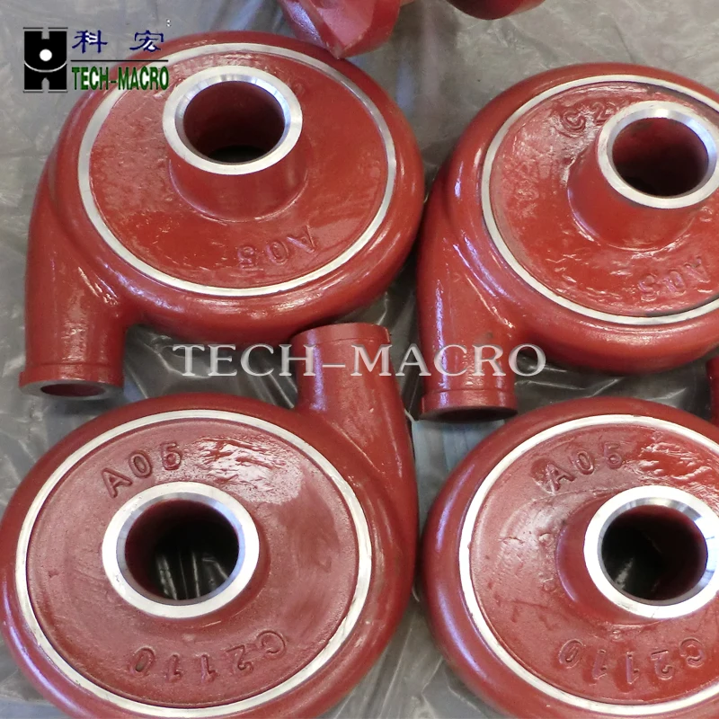 Coal mine slurry pump bowl liner