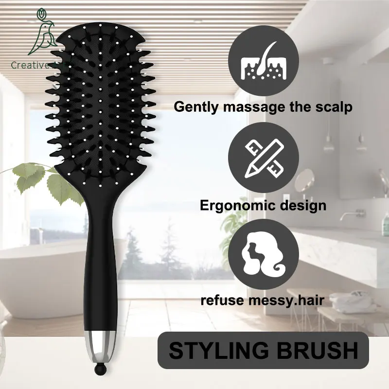 Curly Hair Brush Defining Curl Brush Reduce Hair Pulling And Curl Separatio Hair Styling Tools with Prongs