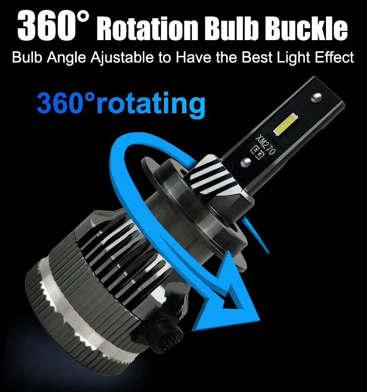 new aluminum universal automatic led light bulb 1860 CSP custom car headlight good price h4 high power led headlight