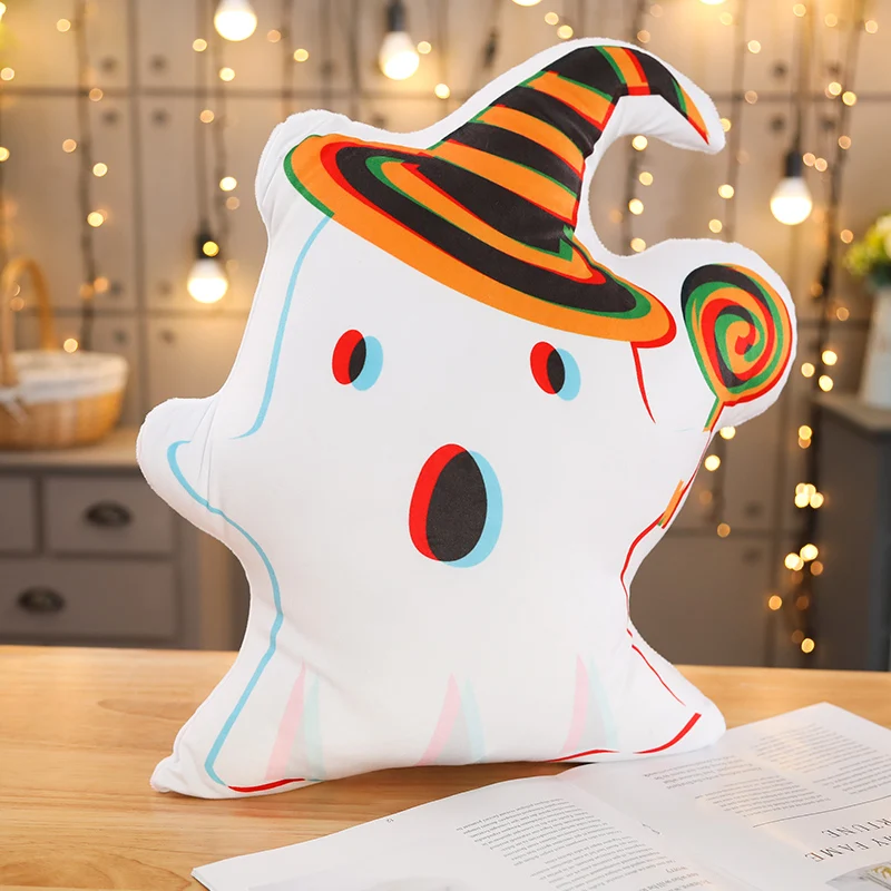 
Customized high quality cute plush pillow Halloween Pumpkin bat zombie pillow cushion 