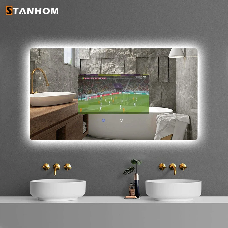 STANHOM Blue-tooth Music Speaker WIFI Android Smart LED Mirror