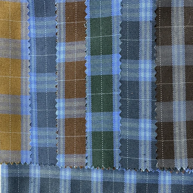 New Fashion TR Suiting Fabric 80% Polyester 20%Viscose Woven Fabric Yarn Dyed Check Suit Fabric For Men