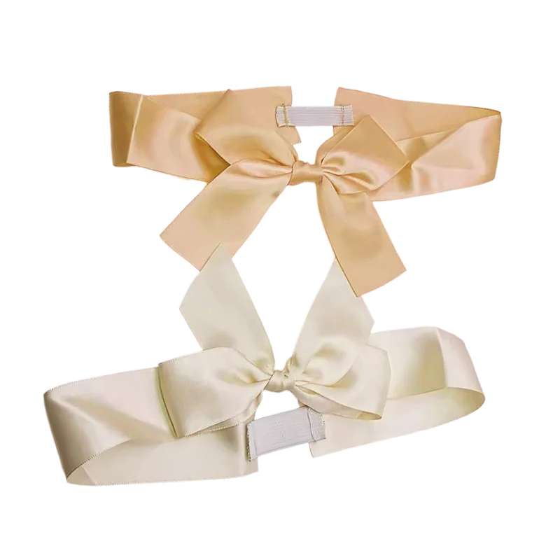 Ribbon Custom Sizes Pre made/tied Bows Customized Ribbon Bows With Elastic Loop