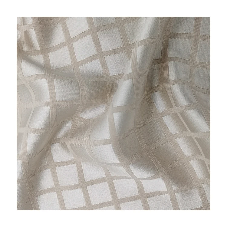 
Checkered acetate like fabric composite plain weave 100% polyester 