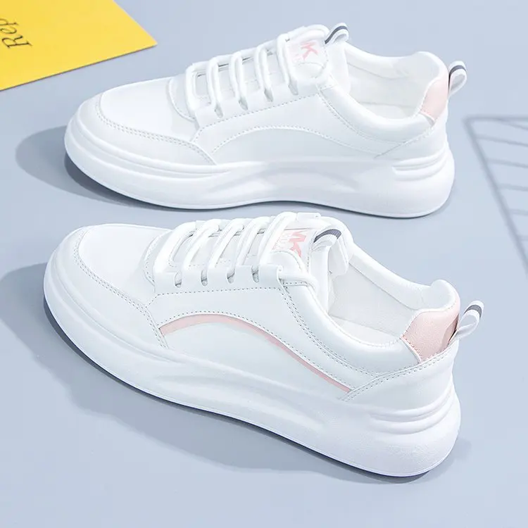 Custom Women White Shoes Manufacturer Latest Fashion Zapatos De Dama Girl Ladies Sport Shoes Woman Sneakers