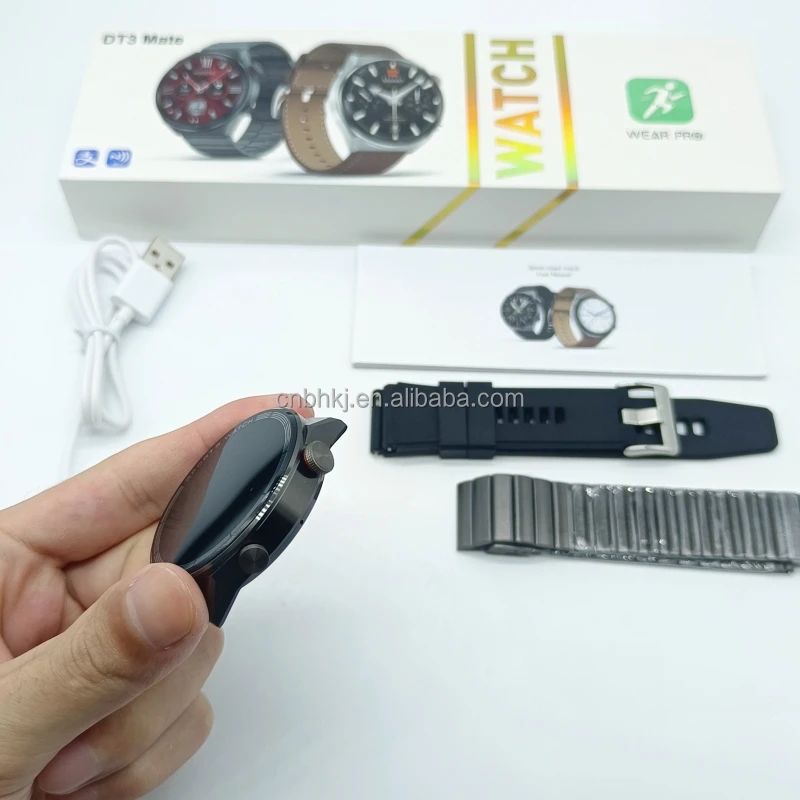 New DT3 Mate Men Smart Watch 1.5 Inch HD Screen NFC Smartwatch BT Call Digital Wristwatch Watch GPS Tracker Fitness Bracelet