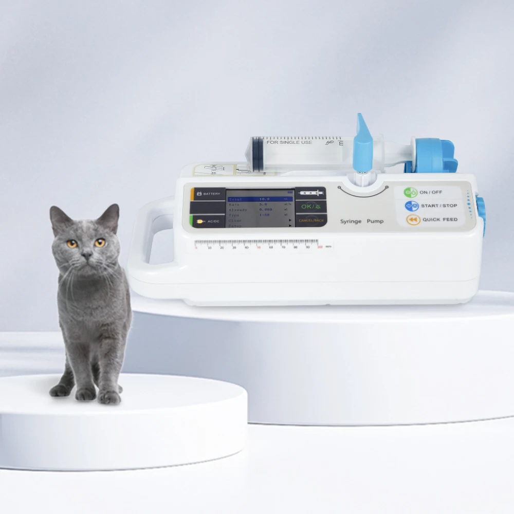 CONTEC SP950VET veterinary Medical syring1 Pump LCD Display portable automatic Volumetric IV Fluid syringe infusion pump