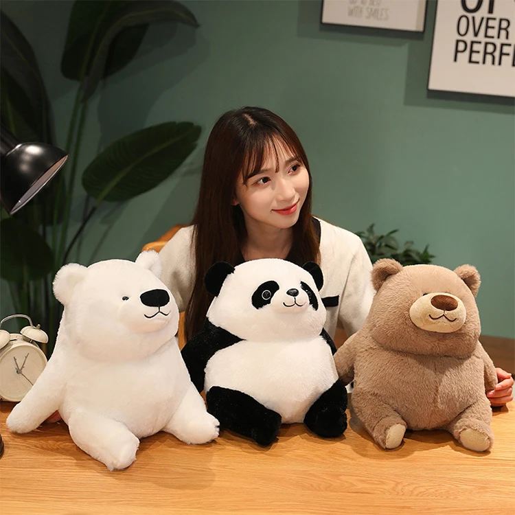 New Fat Series Animal Plush Toys Super Soft Stuffed Kawaii Panda/Bear Pillow Toy Plushie
