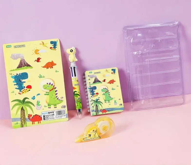 CHXN School supplies stationery suit correction tape student coil book thickened six color ballpoint pen in one