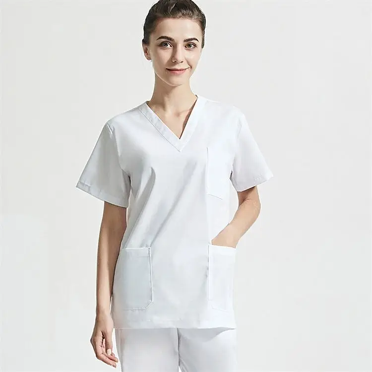 Solid color medical uniforms beauty salon nursing workwear lab coats+pants uniform pet shop Scrubs sets Dentist Work clothes new