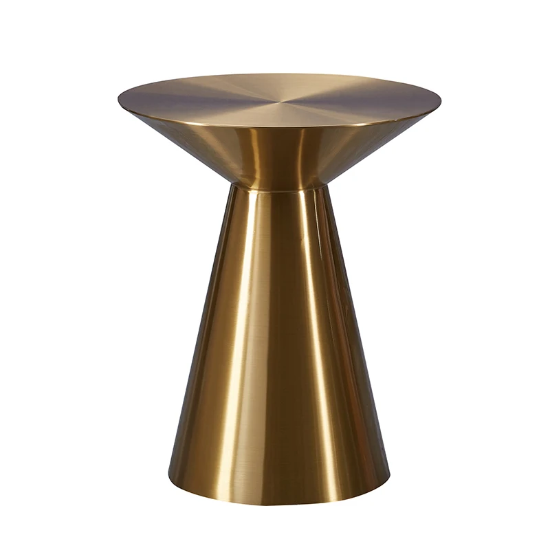 Modern luxury Stainless Steel High Fashion Living Room Round Coffee Table Furniture In Gold or Silver