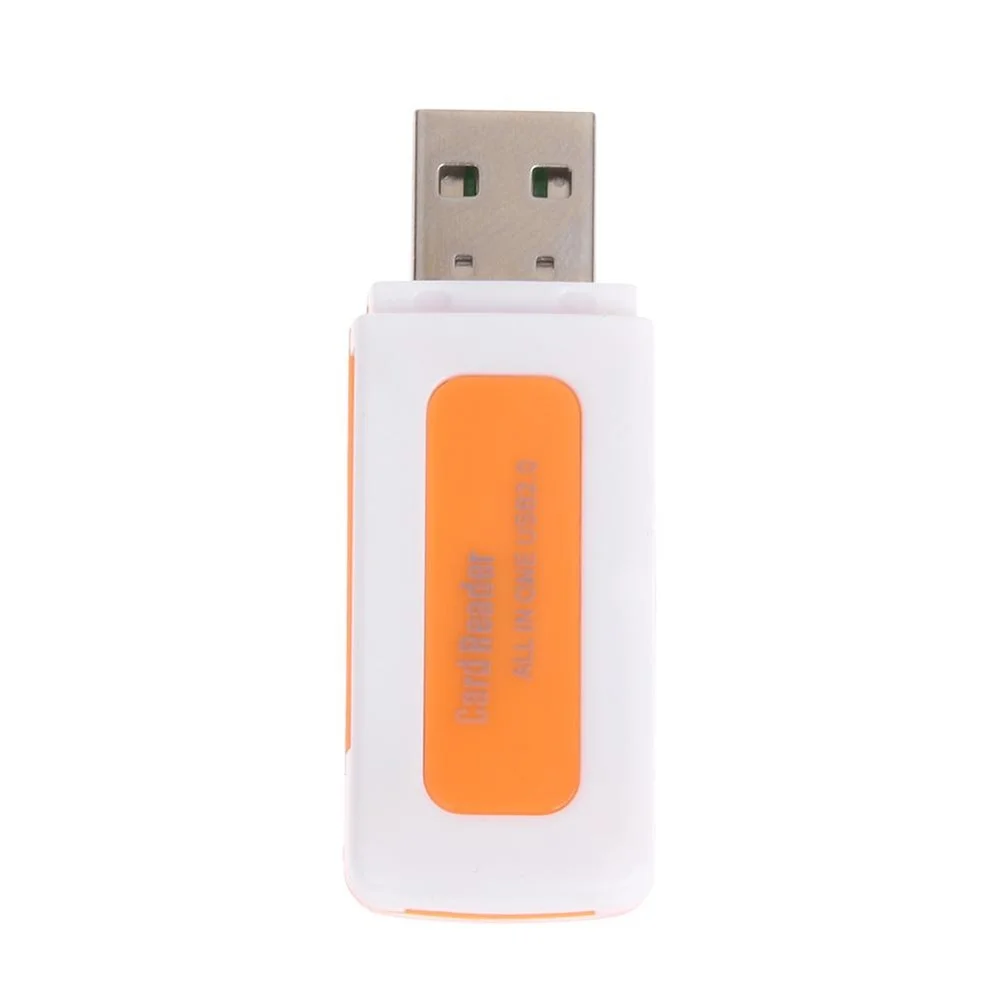 Мини usb2.0 4 отделения для карт чтения смарт-карт sd/mmc tf ms m2 кард-ридер