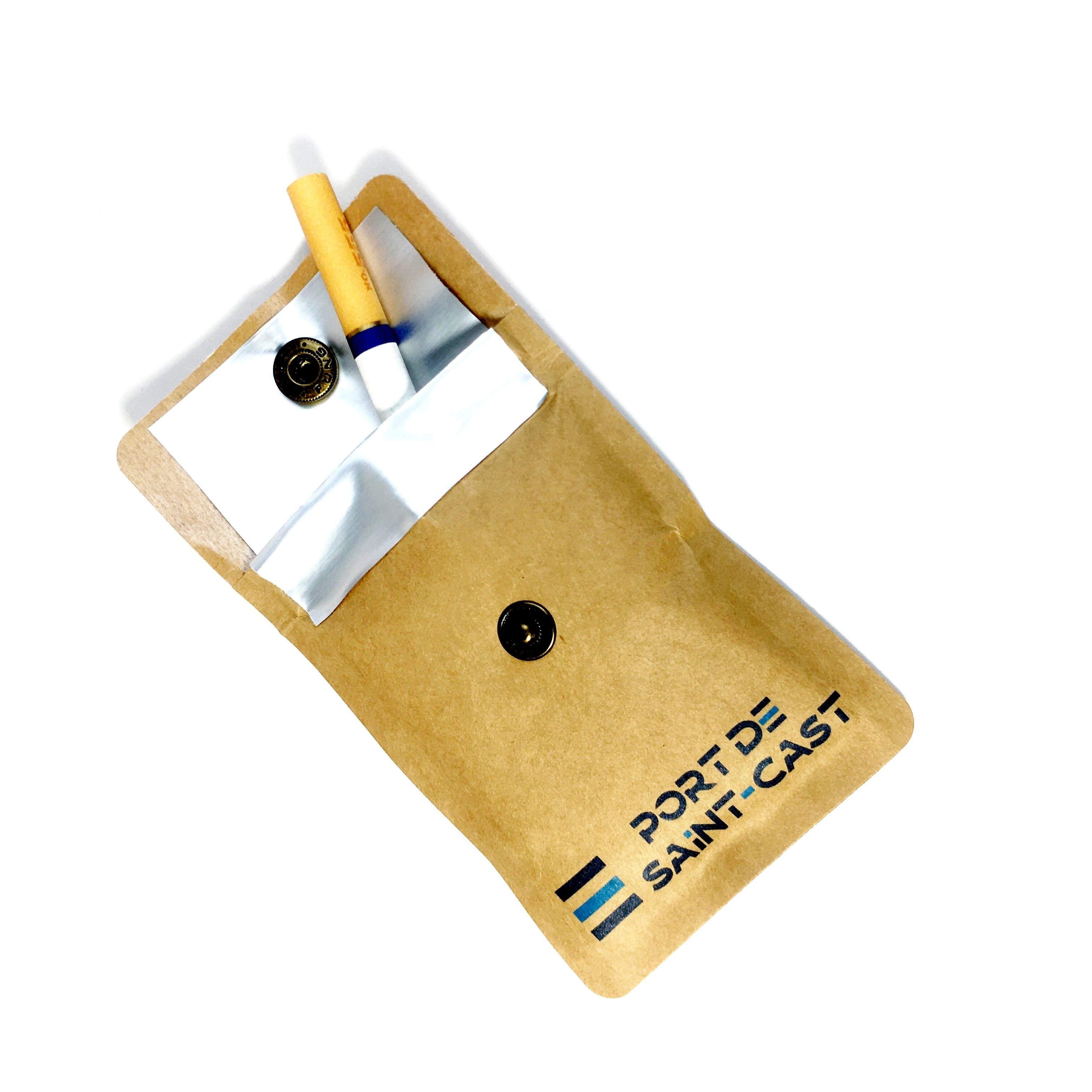eco-friendly recycled kraft paper portable pouch pocket ashtray with custom print