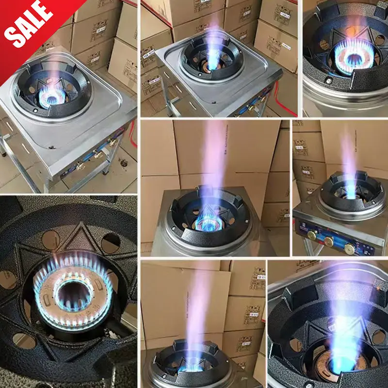 Lyroe High Quality Freestanding Restaurant Kitchen Stove Blue Fire Commercial Kitchen Liquefied High-pressure Stove