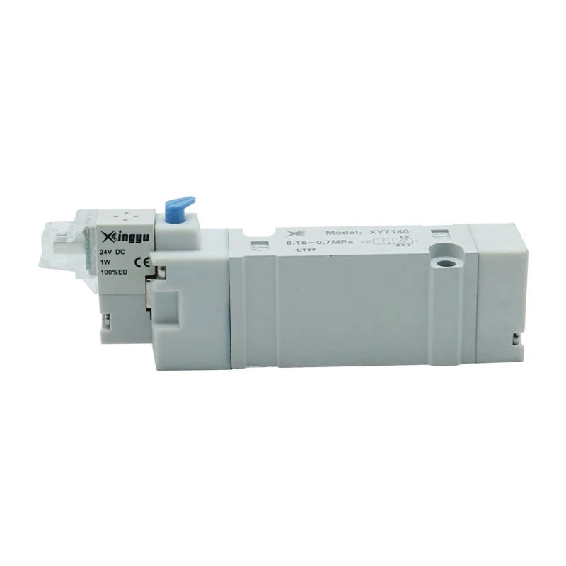 Low Power Xingyu Valve XY7140A 5/2 Way G1/8 1/4 Inch 0.7MPa 8Hz IP65 10mm Pilot Operated Pneumatic Mini Solenoid Valves 220V
