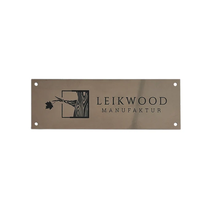 OEM Hardware Etched Metal Stainless Steel Aluminum Plate Decorative Plaques Signs Card Labels