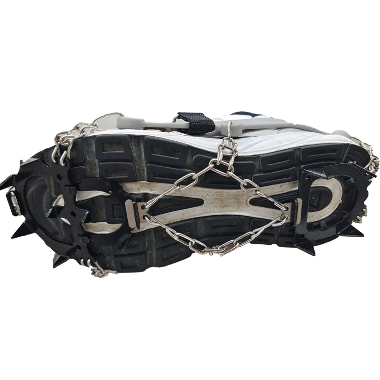 Wholesale 12 Teeth Ice Snow Boot Shoe Covers Anti-slip 12 Spike Crampons Climbing Walking Winter Ice Grippers Snow Chain Cleats