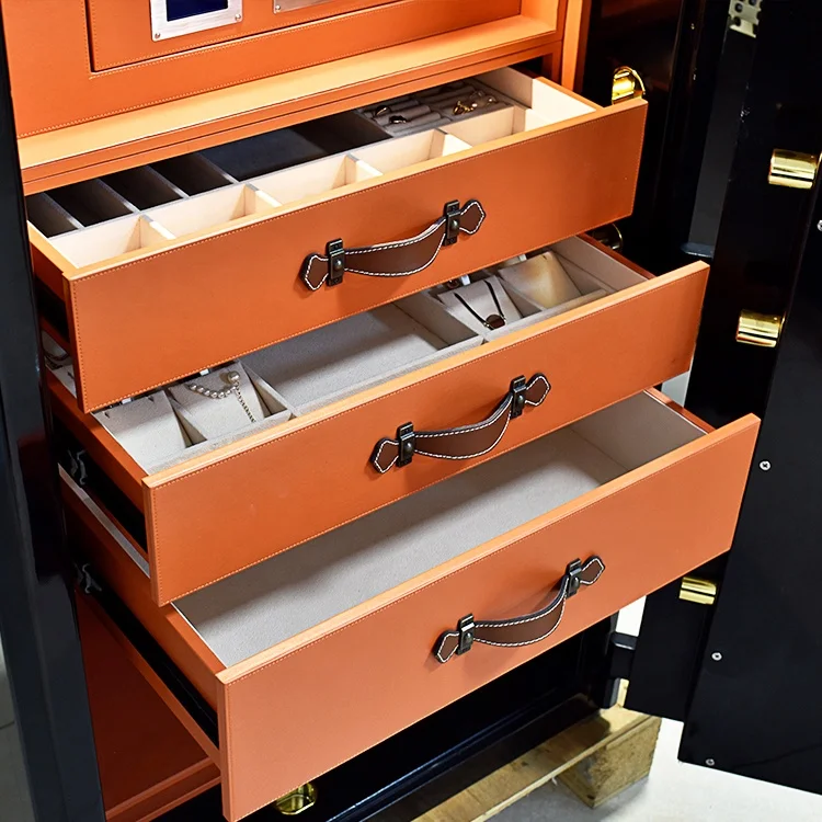 High quality Theft-Proof luxury Secure wooden 8 slots rotating Silent motor jewellery automatic watch winder safe