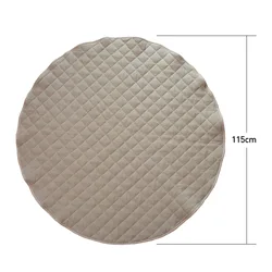 High Quality Soft and Washable Children Play Rugs baby Linen Playmat Cotton Quilted Baby Crawl Play Mat With Storage bag