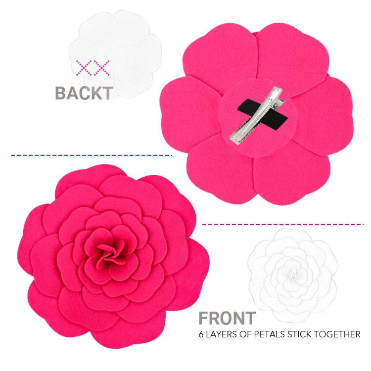 Wholesales high quality cheap wool felt decoration flower party colorful felt crafts