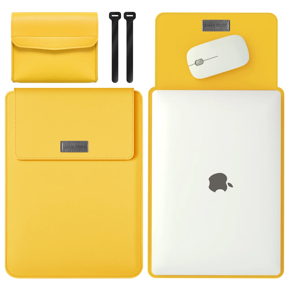 OEM Logo Luxury Portable Leather Laptop Bags Waterproof Dustproof Mouse Pad Accessories Storage Bag Laptop Bags For Women/Men