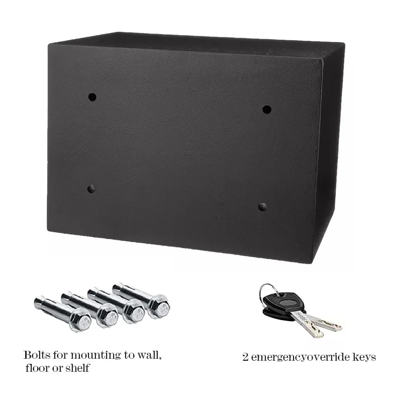 Customized Mini Home Office Hidden Safe Box Colorful Powder Coated Electronic Digital Small Locker Black