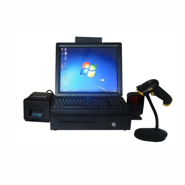 aiopc Luxury custom Intel Celeron Processor J1900 fanless cash register machine touch pos for restaurants android POS and PC POS