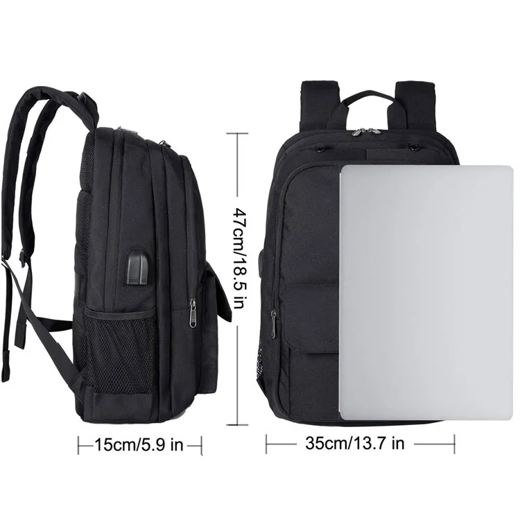 15.6 inch soccer school backpack laptop bag custom soccer backpack with usb charging port headphone jack