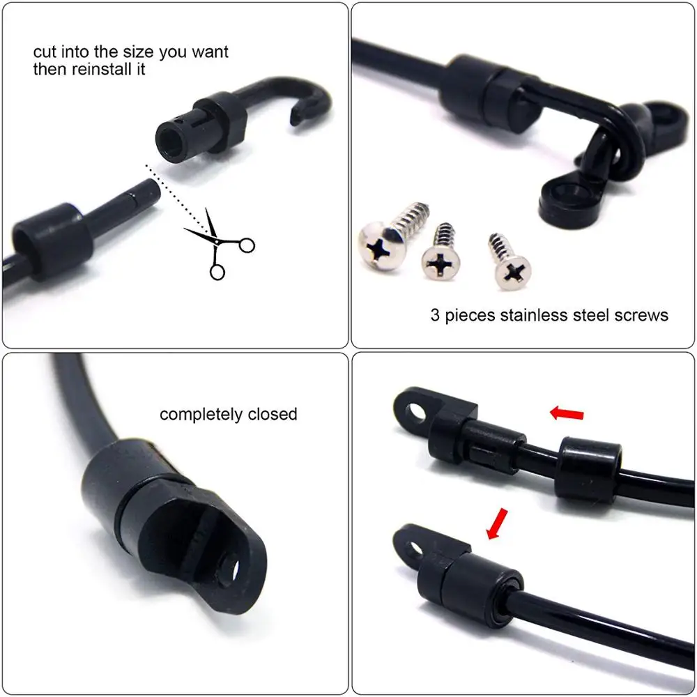 SAMSFX Fishing Non-Stretch Rod Tamer Straps Pole Holder Deck Mount Connector for Kayak Boat & Marine Fishing