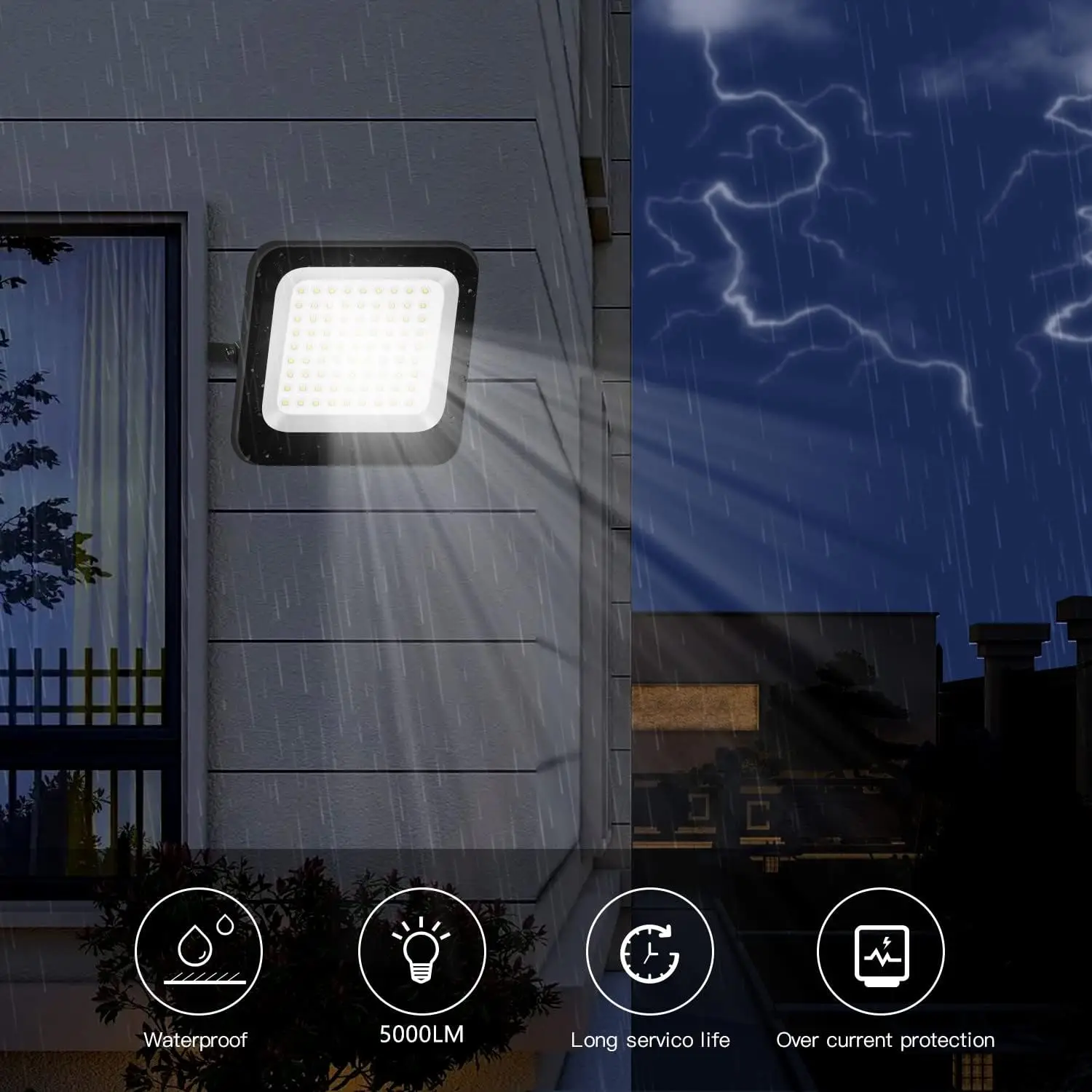 Best Quality 50Watts Waterproof 100w Long Distance 3000k 6500K 200w Housing Sensor Led Motion Detection Flood Light