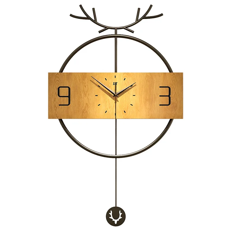 Nordic fashion clock living room simple modern dining room background hanging wall home decoration net red creative wall clock