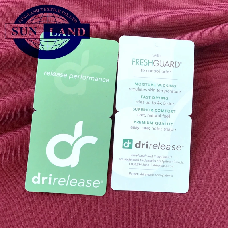 Drirelease Soft Natural Feel Polyester Cotton Spandex Knitted Jersey Fabric Wicking Quick Dry Fabric for Sportswear