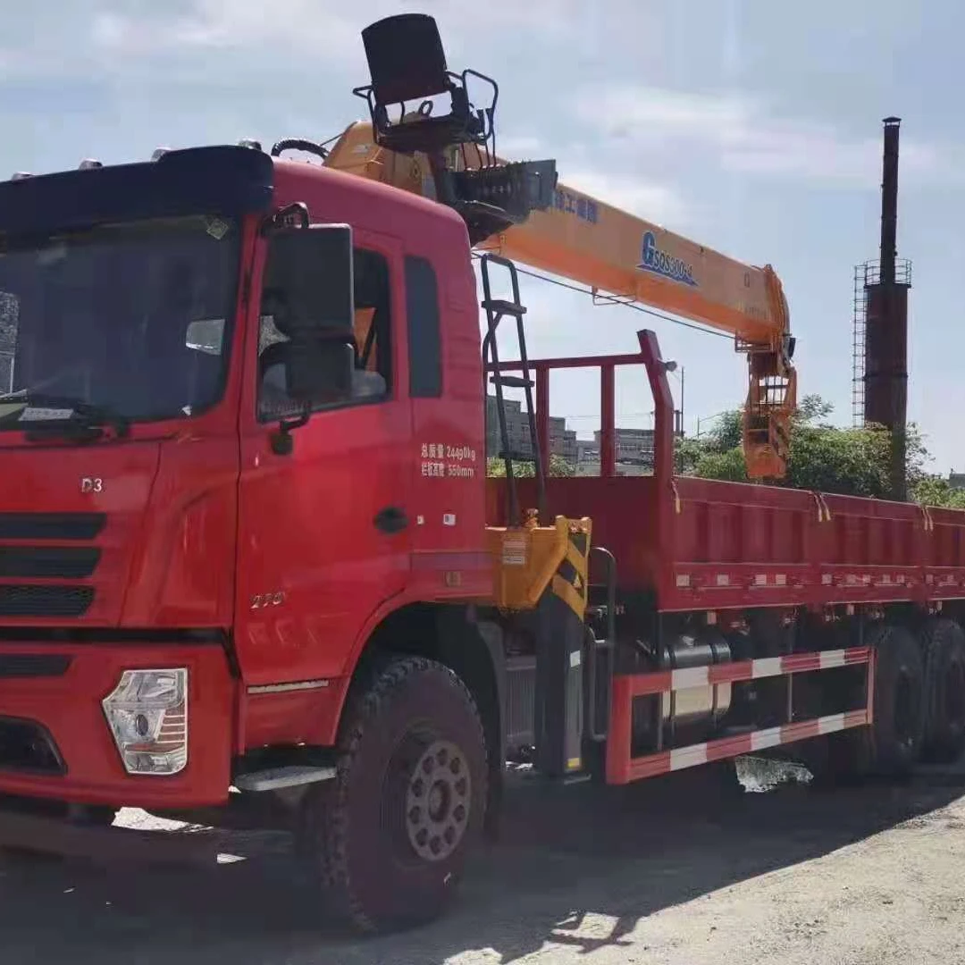 6x4 грузовик кран установленный телескопической стрелы гидравлические крана, украшенное мозаикой из драгоценных камней, 12 тонн стрела Автокран