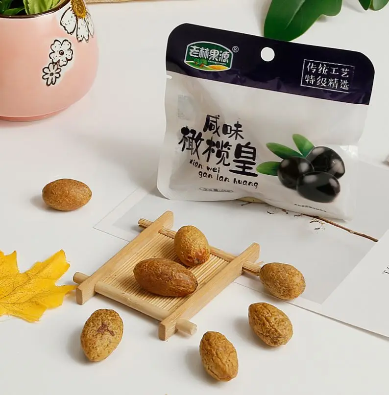 Factory custom chinese authentic cheap big salty golden dried olives plum