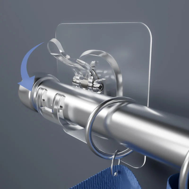 Multifunctional Plastic Storage Hooks & Racks Fabric Sticky Hooks for Curtains for Kitchen Bathroom Wardrobe Living Room