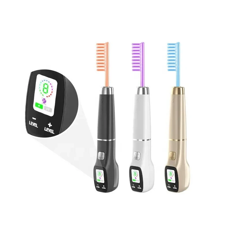 4 in 1 LCD Screen Portable Smart High Frequency Skin Thearpy Facial Wand Machine for Acne Removal Anti Aging