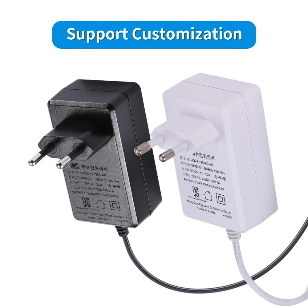 
12V 2A AC/DC Adapter Power Adapter EU KOREA PLUG 100-240V Input for LED/Router/CCTV 12V 2A DC adapter 