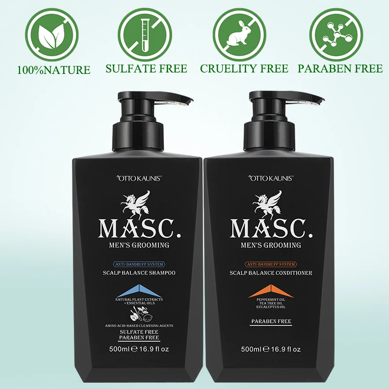 Private Label Peppermint Anti-dandruff Shampoo and Conditioner Sulfate Free Amino Acids Argan Oil Moisturizing Hair Shampoo Set