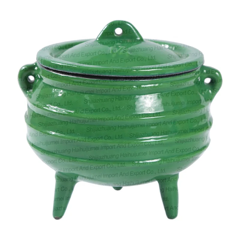 Cast Iron Enamel Three Legged Pot South African Potjie Pot Cauldron Stew Pot