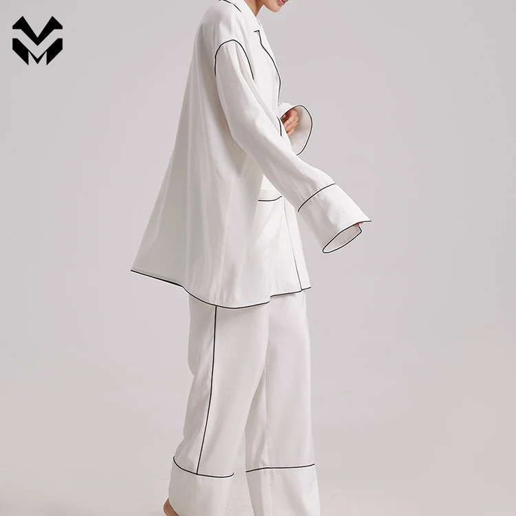 Wholesale Soft And Comfortable Special Solid Custom Sexy Ladies Home Wear Plus Size Long Top And Pants Women Pajamas