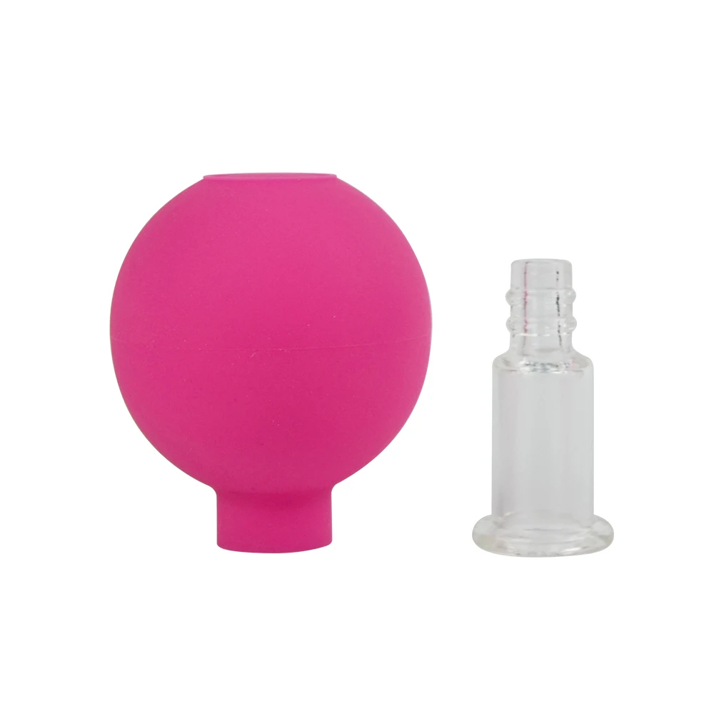 Guangdong manufacturer Reusable pink face & body glass cupping set for face cupping facial