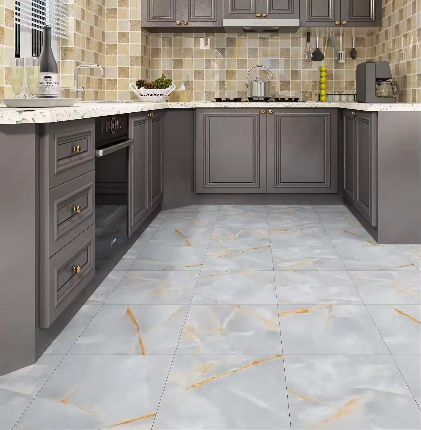 Luxury SPC Stone Plastic Composite PVC Wood Floor Tiles Peel and Stick Click Installation Hollow Deck WPC Co-Extrusion