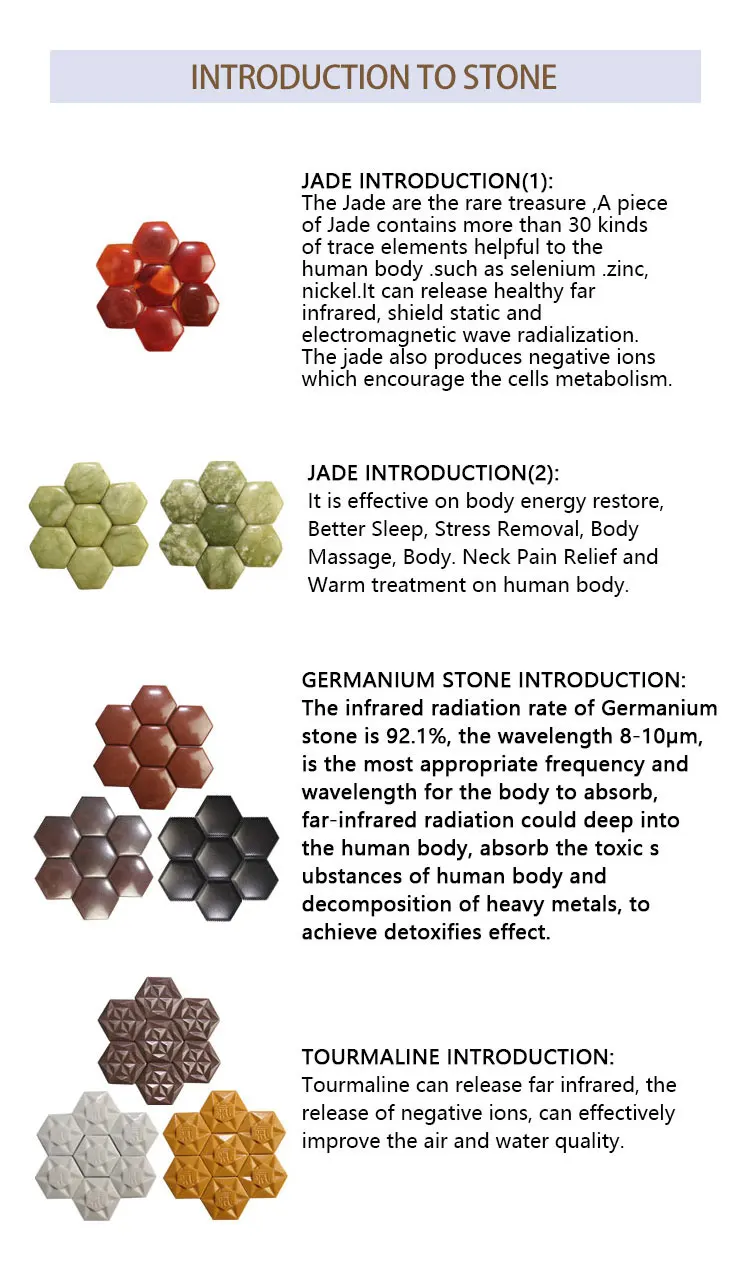 Natural Jade Heating Tourmanium Ceramic Ball Pillow Far Infrared Energy Health Massage Treatment Cervical Shoulder and Neck