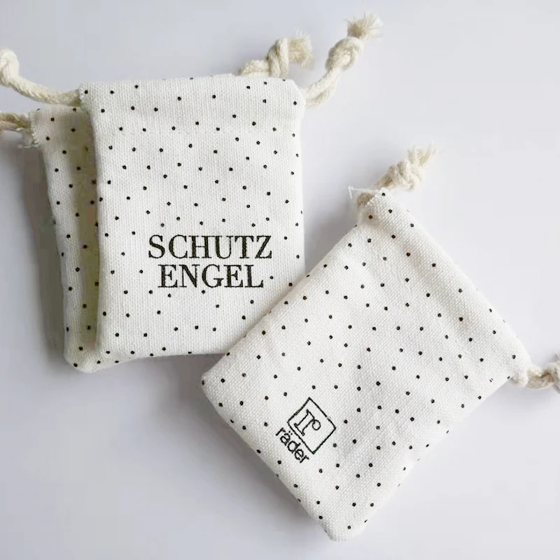 
Christmas Gift Pouch Drawstring Cotton Bag With Logo 