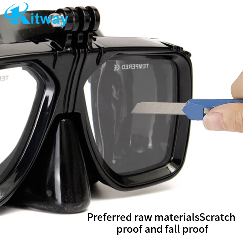 Cover leak proof tempered glass adult diving half face diving breathing snorkeling diving lung water mask diving swimming